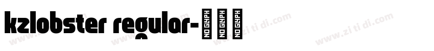 kzlobster regular字体转换